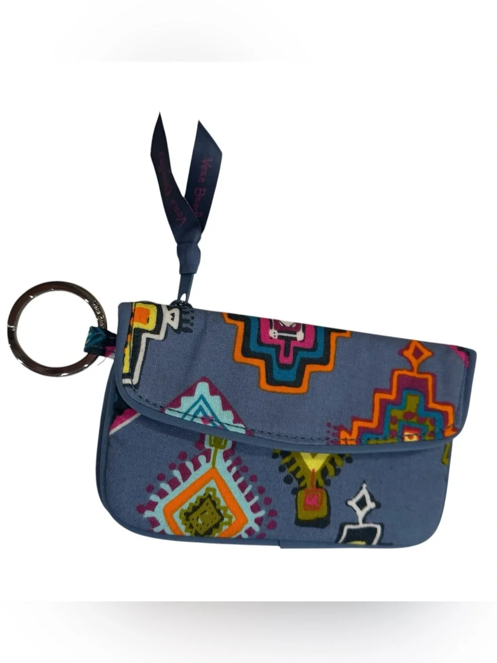 Vera Bradley Zip ID Case Wallet Keychain in Painted Medallion NWOT